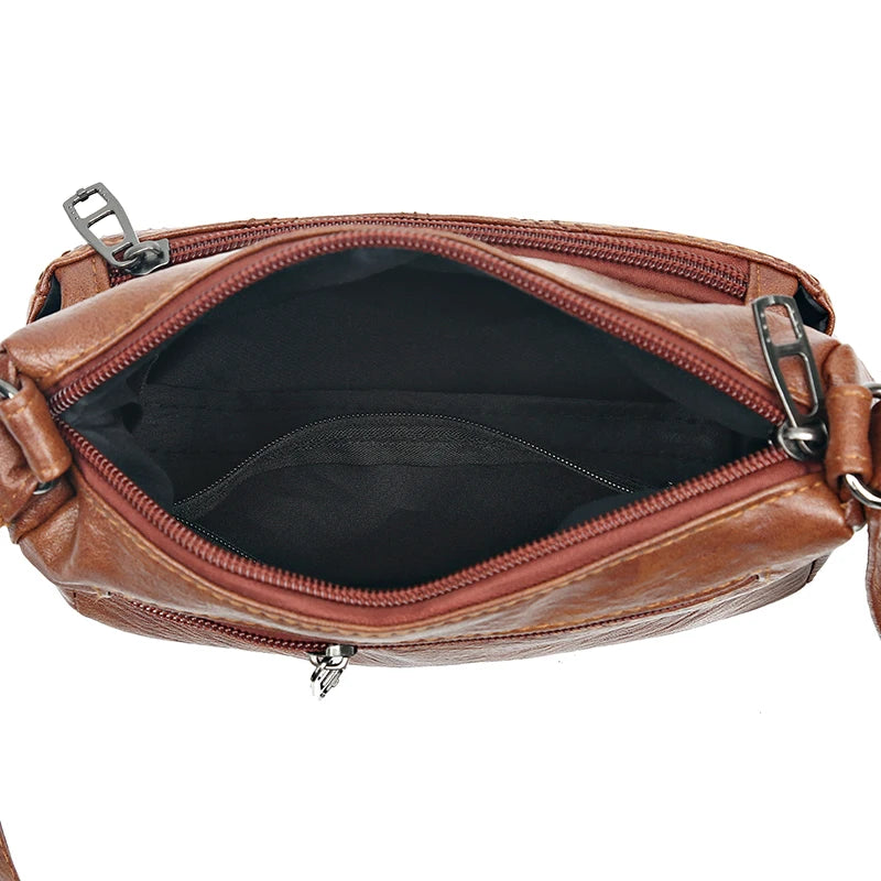 Vintage Women's Crossbody Bag All Match Shoulder Bag PU Leather Handbag
