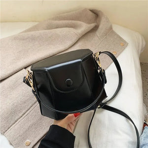 Vintage Crossbody Bucket Bag for Women Lady PU Leather Small Shoulder