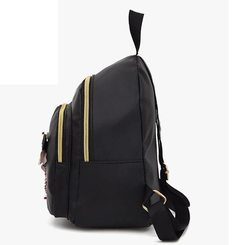 Dragonfly Lady Backpack 3D Diamond Shoulder Bag Retro Female Bag