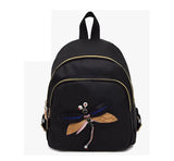 Dragonfly Lady Backpack 3D Diamond Shoulder Bag Retro Female Bag