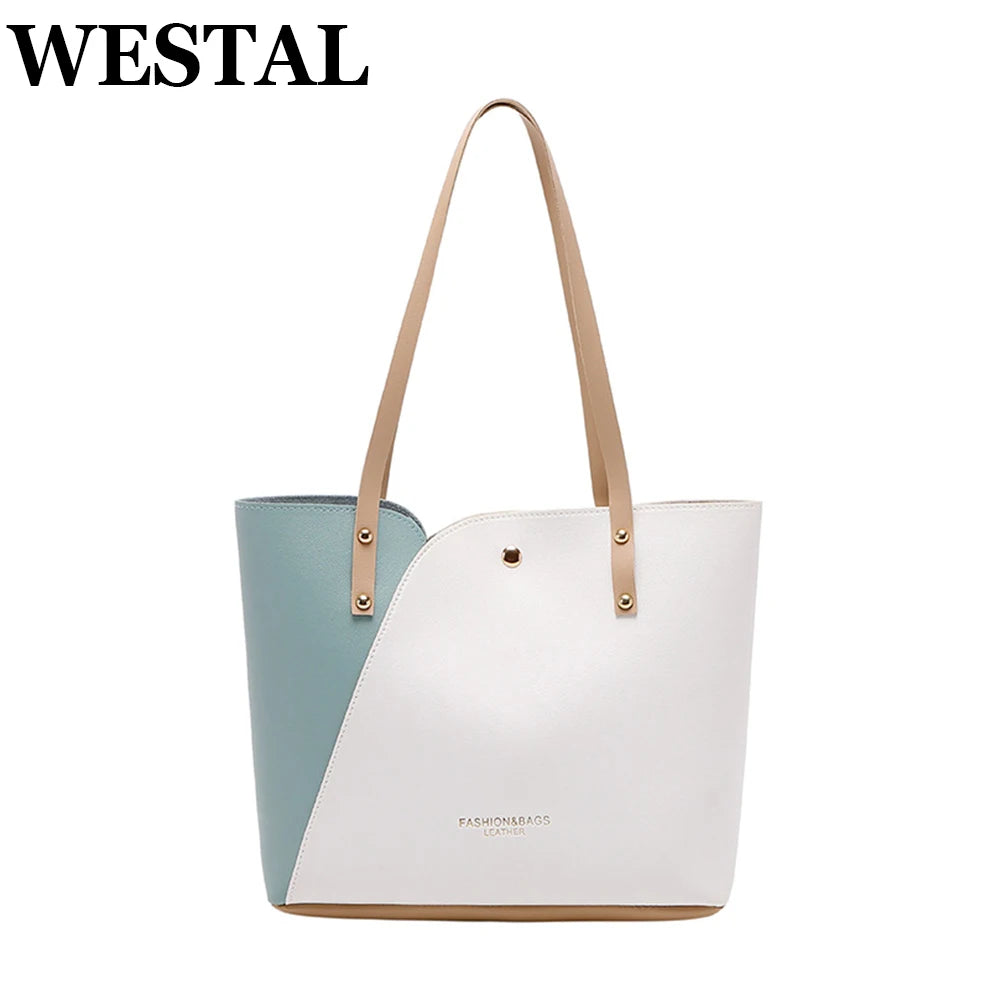 Women's PU Leather Shoulder Tote Bag