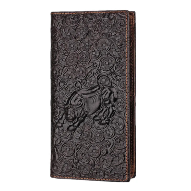 Bull Pattern Leather Men Wallet