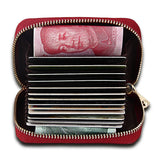 Unisex RFID Zipper Card Holder Large Capacity Organ ID