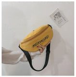 Waterproof Chest Handbag Fanny Pack Ladies Canvas Waist Pack