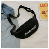 Waterproof Chest Handbag Fanny Pack Ladies Canvas Waist Pack