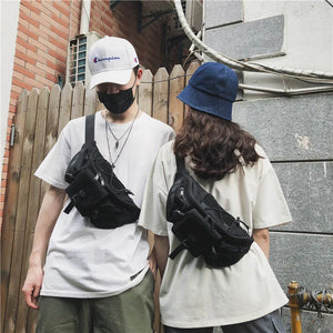Unisex Canvas Waist Bag Fanny Pack Crossbody Pack