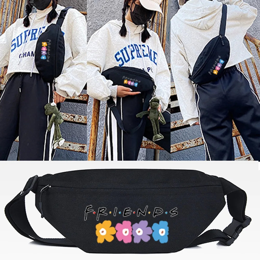 Chimpanzee Print Waist Bag Running Chest Pack Crossbody Shoulder Bag