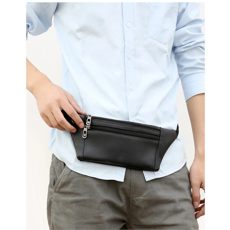 Women Waist Bag Belt Fanny Pack Hip Pouch Leather Pockets