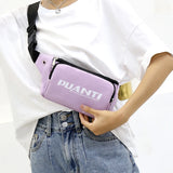 Pink Waist Bag Chest Handbag Fanny Pack Unisex Sling Pocket Waist Pack