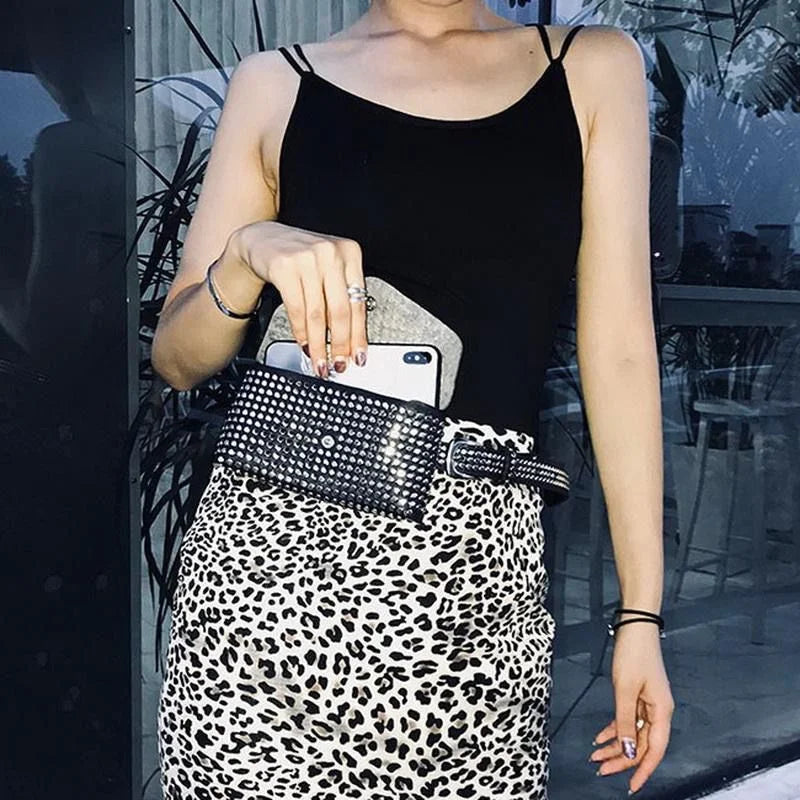 Women's Waist Pack Chain Belt Bag Shoulder Crossbody Handbag