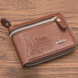 Men's Short Wallet Coin Bag with Zipper