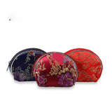Brocade Fan-Shaped Small Zipper Wallets