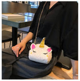 Cartoon Unicorn Sequined Shoulder Bag Purse