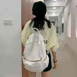 Canvas Schoolgirl Backpack Zipper College Student Backpack