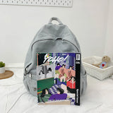 Canvas Schoolgirl Backpack Zipper College Student Backpack