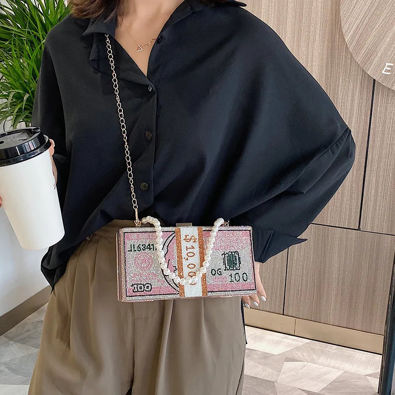 Money Shape Bag Evening Bag Party Purses Clutch