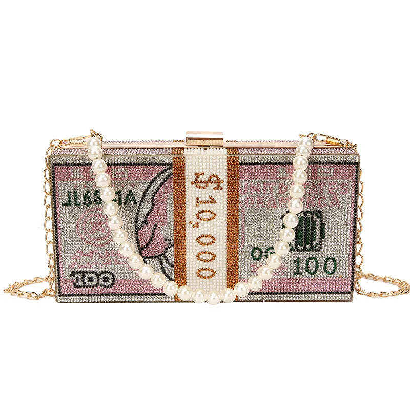 Money Shape Bag Evening Bag Party Purses Clutch