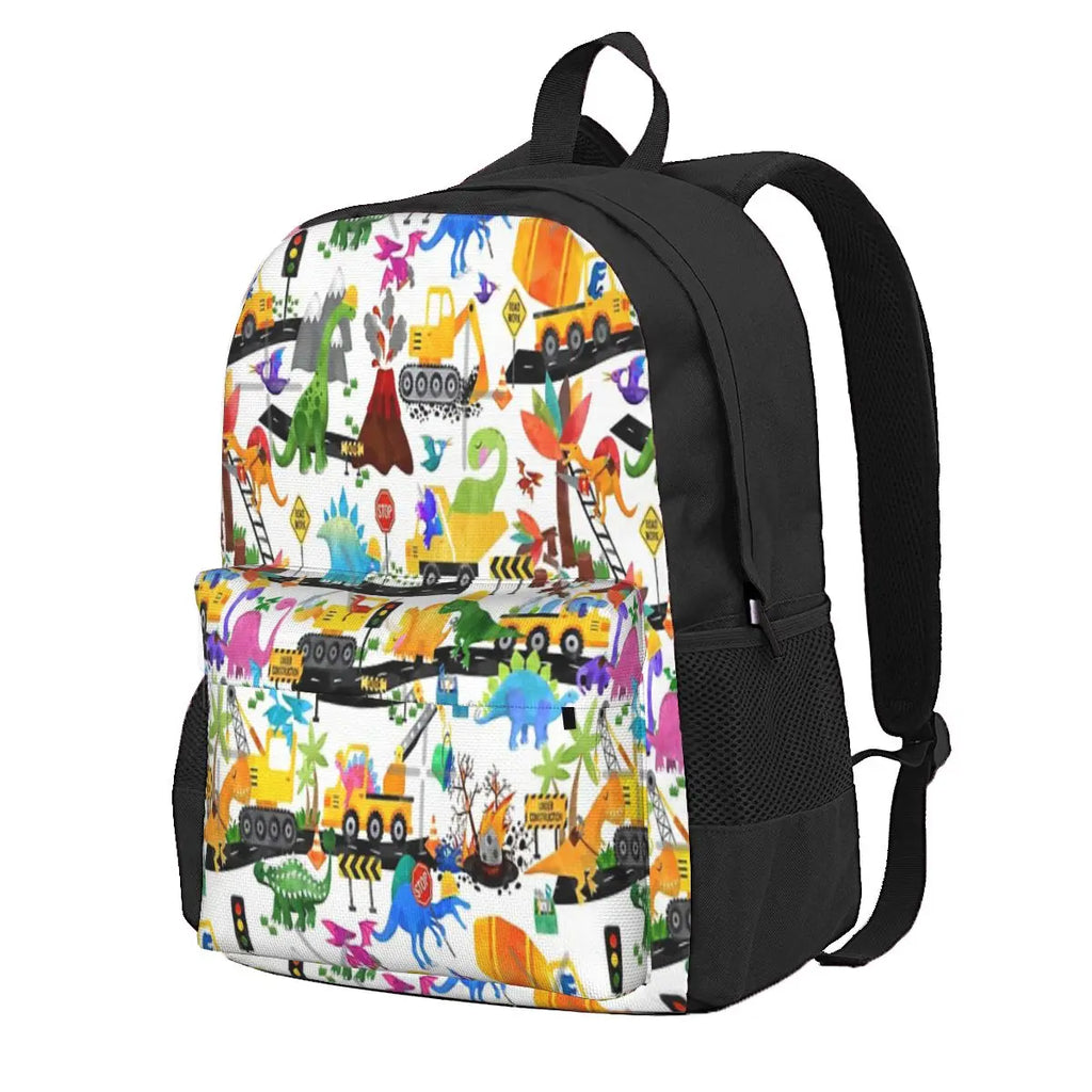 Watercolor Dinosaur Road Crew Backpacks Men's Backpacks Bags For Women