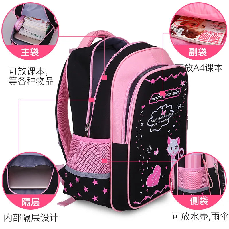 Waterproof Backpack Kids School Bags Girls Boys Satchel Backpacks