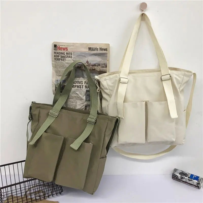 Waterproof Canvas Messenger Bag Japanese School B