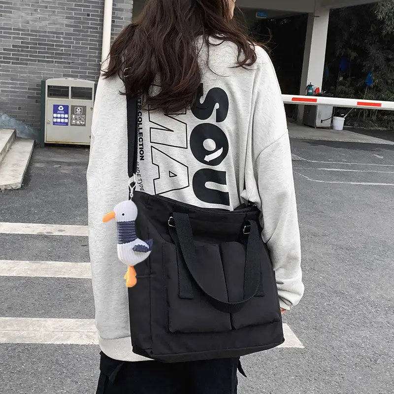 Waterproof Large Capacity Canvas Bag Female Messenger Student Harajuku