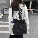 Waterproof Large Capacity Canvas Bag Female Messenger Student Harajuku