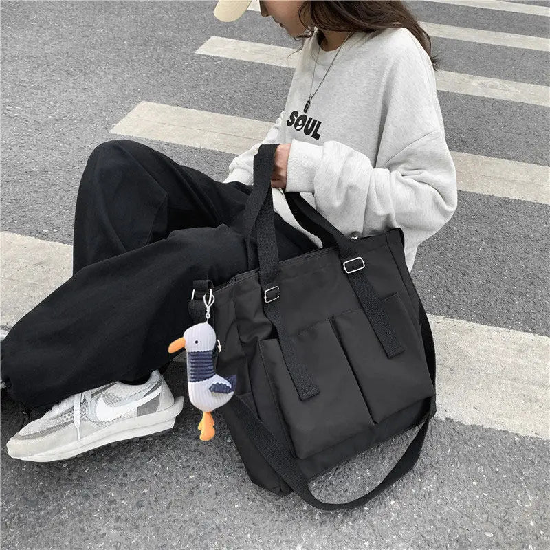 Waterproof Large Capacity Canvas Bag Female Messenger Student Harajuku