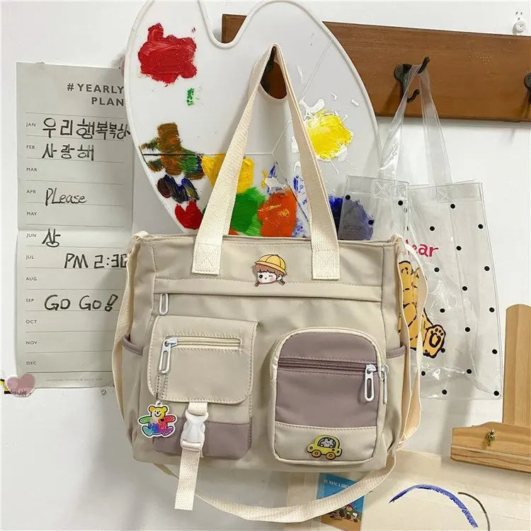 Waterproof Canvas Women Handbags Shoulder Bags Youth Version