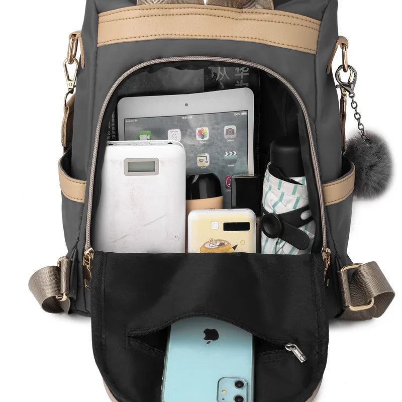 Women Backpack Purse Anti-theft Rucksack Mochila Hairball Lightweight