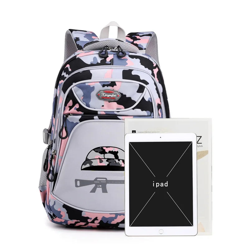 Waterproof Kids School Backpack Orthopedic Boys Girls Primary Bag