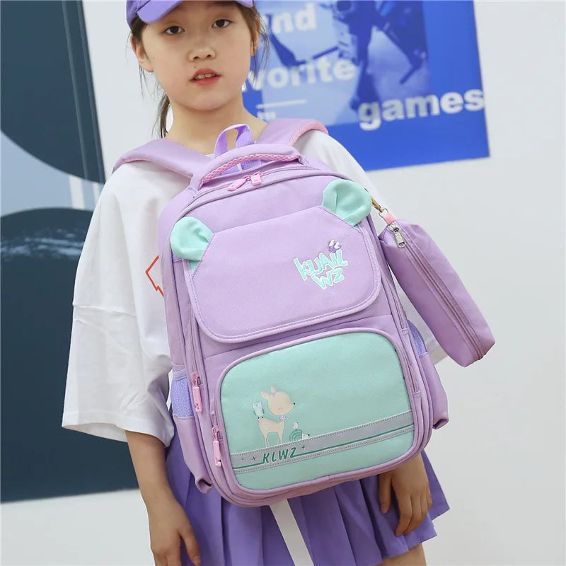 Waterproof Kids School Bags Boys Girls Backpack Orthopedic Schoolbag