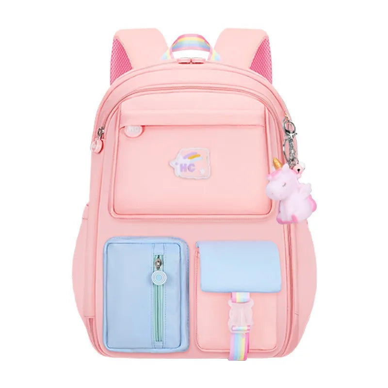 Girls Waterproof School Backpack Kids Orthopedic Bag