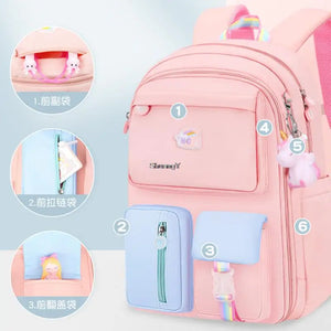 Girls Waterproof School Backpack Kids Orthopedic Bag