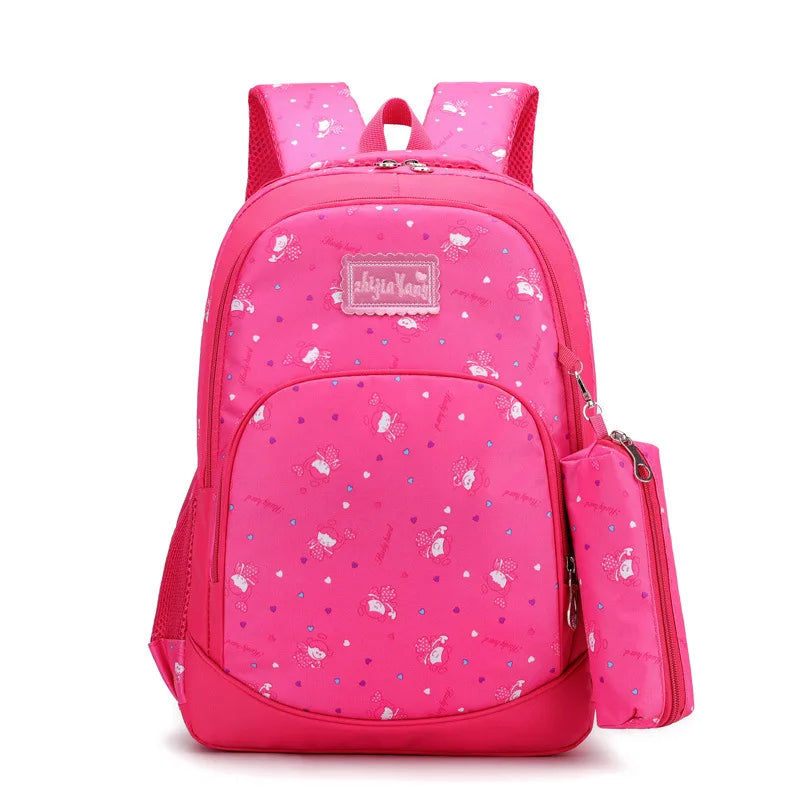 Waterproof Princess School Backpack Girls Kids Book Bag