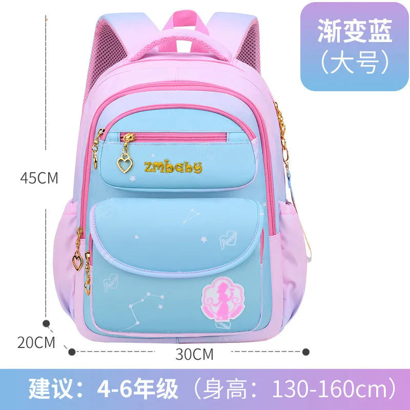 Waterproof Children School Backpack Girls Orthopedic Book Bag