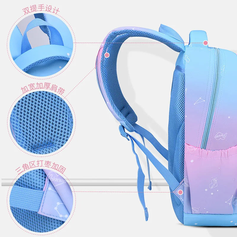 Waterproof Children School Backpack Girls Orthopedic Book Bag