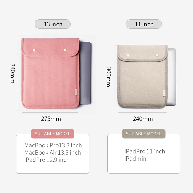 Waterproof Laptop Sleeve for iPad Pro M1 Pro 13in 11in Cover Shell Bag