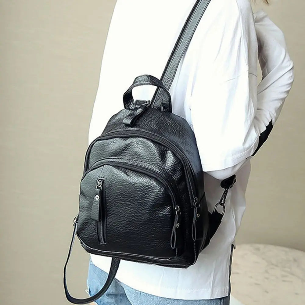 Waterproof Leather Women Backpack High Anti-theft Ladies Large Capacity