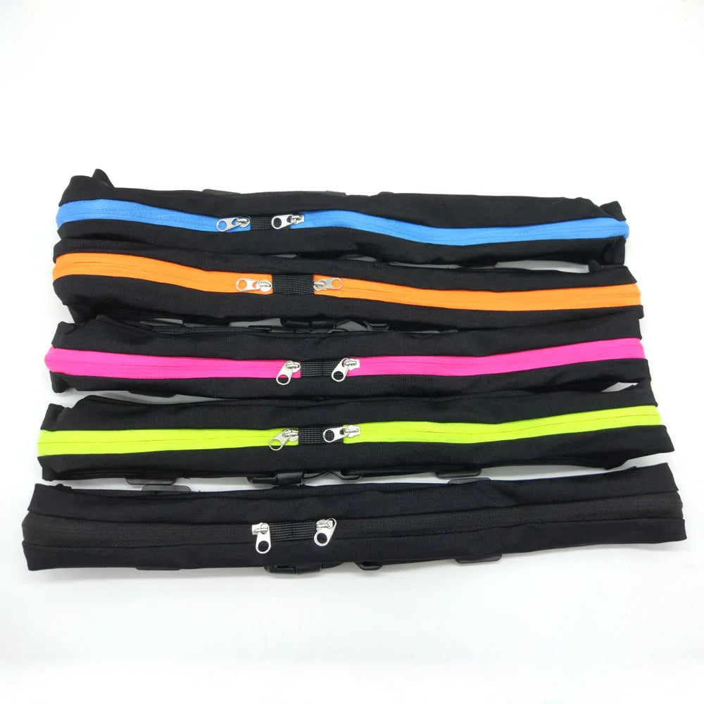Waterproof Waist Bag Dual Pocket Fanny Pack Anti-theft Sports Pouch
