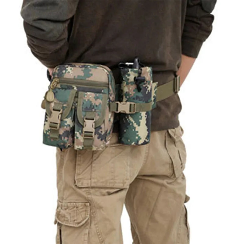 Waterproof Nylon Men Fanny Pack Tactical Army Waist Bag