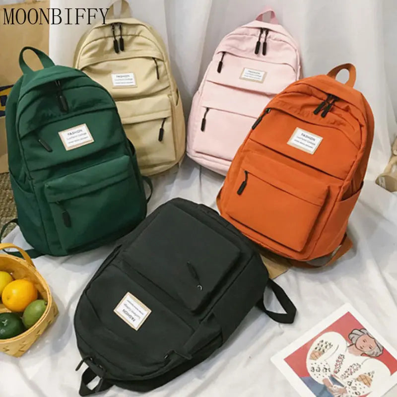 Waterproof Nylon Women Backpack Travel Bag Large Capacity Backpack