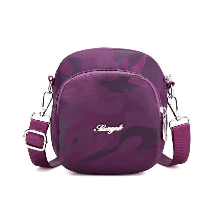 Waterproof Nylon Women Shoulder Bags Camouflage Lady Mini Handbag Zipper Flap