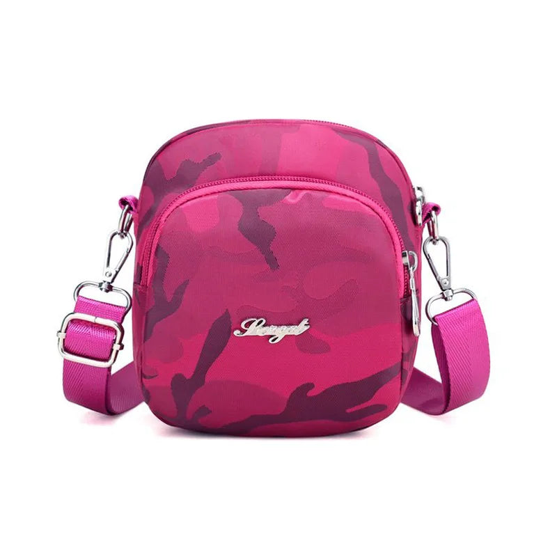 Waterproof Nylon Women Shoulder Bags Camouflage Lady Mini Handbag Zipper Flap