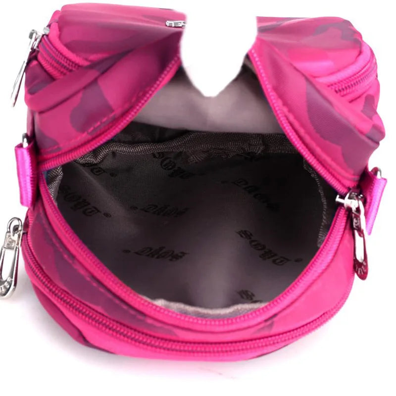 Waterproof Nylon Women Shoulder Bags Camouflage Lady Mini Handbag Zipper Flap