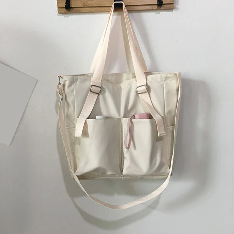 Waterproof Large Capacity Canvas Girl Shoulder Hand Bag for Women