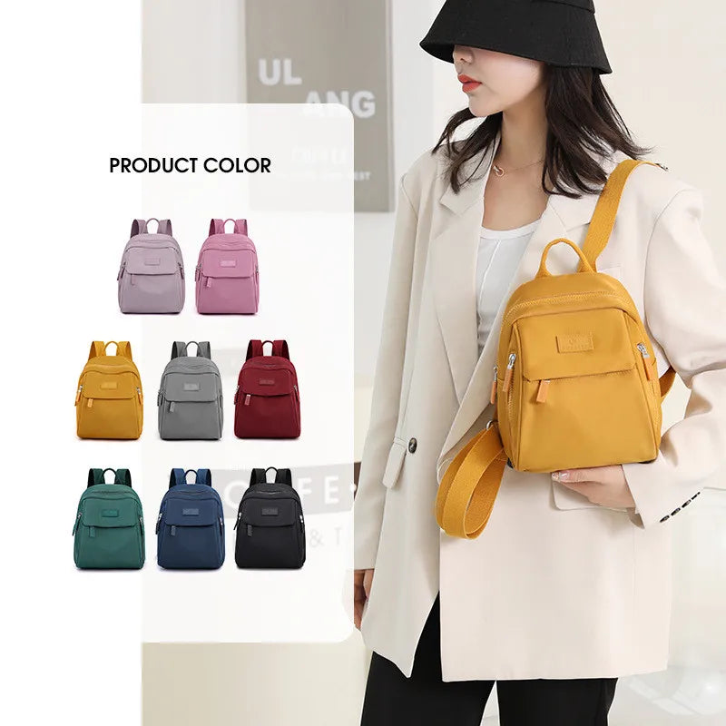 Waterproof Nylon Rucksack Bag for Ladies