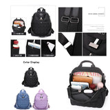 Waterproof Solid Oxford Cloth Women Backpack Light Travel Bagpack School Bags