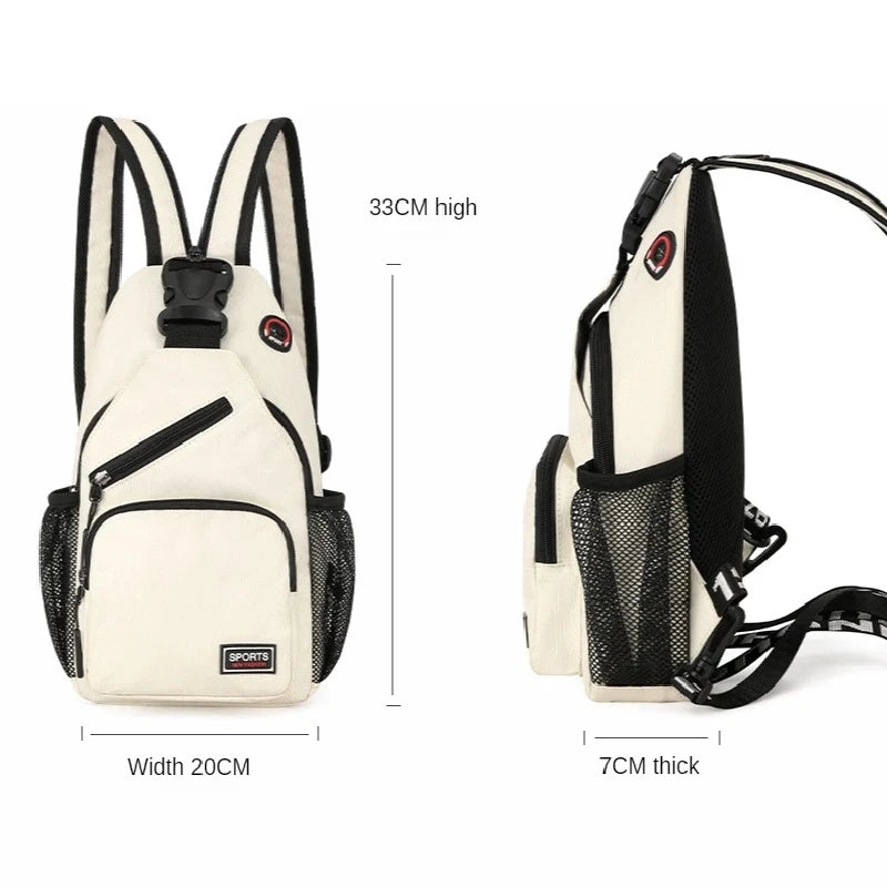 Waterproof USB Leather Crossbody Bag Anti-theft Shoulder Sling Bag