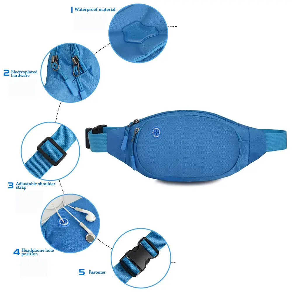 Waterproof Waist Bag Chest Pack Cellphone Pouch Outdoor Sports Cross-body Bag