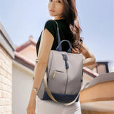 Waterproof Women Backpack Nylon Shoulder Bag Solid Female Bagpack Large School B